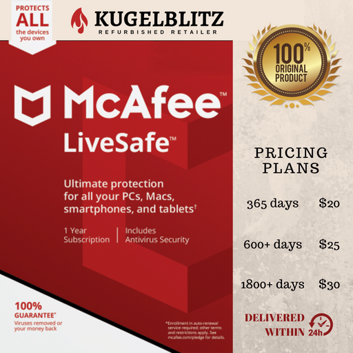 McAfee LiveSafe Genuine Antivirus